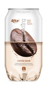 Pet can 350ml Sparkling drink with coffee flavor rita