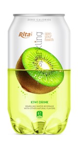 Pet can 350ml Sparkling drink with kiwi flavor rita