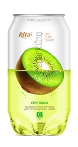 Pet can 350ml Sparkling drink with kiwi flavor