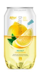 Pet can 350ml Sparkling drink with lemon  flavor rita