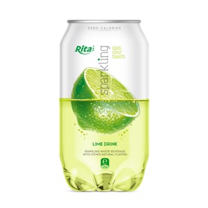Pet can 350ml Sparkling drink with lime  flavor rita