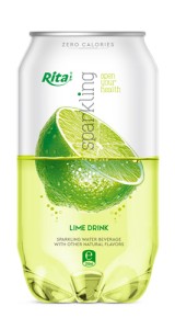 Pet can 350ml Sparkling drink with lime  flavor rita