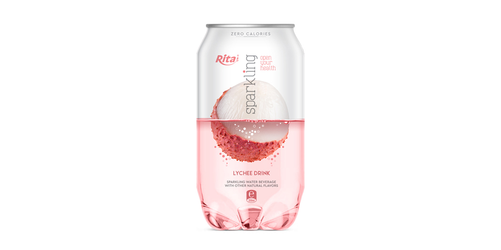 Pet can 350ml Sparkling drink with lychee flavor rita