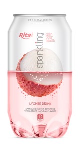 Pet can 350ml Sparkling drink with lychee flavor Pet can 350ml Sparkling drink with lychee flavor