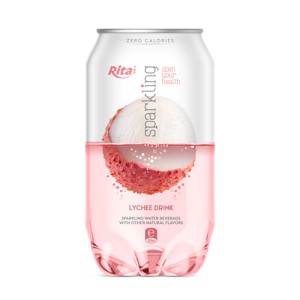 Pet can 350ml Sparkling drink with lychee flavor rita