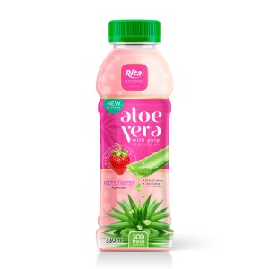 Petbottle330ml Aloevera with pulpdrink strawberry flavor