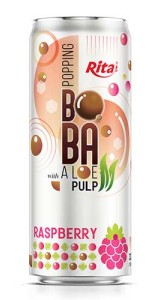 Popping-Boba-drink-with-Aloe-vera-Pulp-and-raspberry-320ml