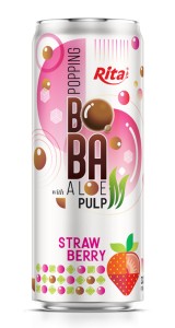 320ml Sleek Can Strawberry Flavored Bubble Tea 320ml Sleek Can Strawberry Flavored Bubble Tea
