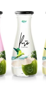 Fresh fruit juice with Coconut water 1L Glass_bottle