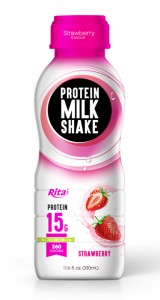 Protein Milk Shake with Strawberry flavor 330ml PP bottle (11.16 fl oz)