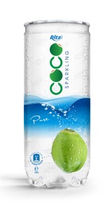 250ml Pet Can  Pure Sparking coconut water 
