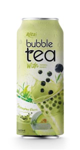 Bubble Tea with tapioca pearls Honeydew