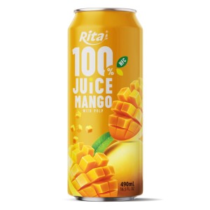 Rita 100 Pure Mango Juice 490ml Can