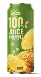 Rita 100% NFC Pineapple Juice with Pulp 16.5 Fl Oz Cans
