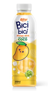 16.9 Fl Oz PET Bottle Bici Bici Mango Juice Drink with Nata de Coco