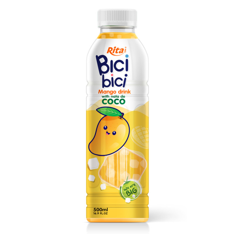 Rita Bici Bici Mango Drink with Nata de Coco 500ml PET Bottle