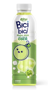 Rita Bici Bici Melon Drink with Nata de Coco 500ml PET Bottle