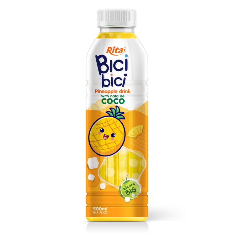Rita Bici Bici Pineapple Drink with Nata de Coco 500ml PET Bottle