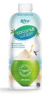 Rita Natural Coconut Water 1L PP Bottle  Circle Shape Design