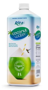 Rita Natural Coconut Water 2L PP Bottle  Square Shape Design