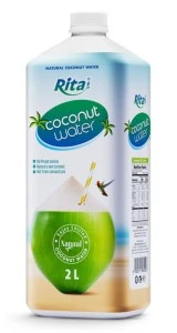 Rita Natural Coconut Water 2L PP Bottle  Square Shape Design