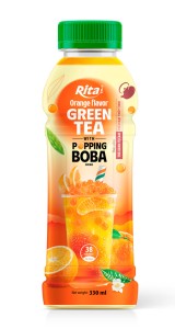 Rita Popping Boba Green Tea with Orange Flavor