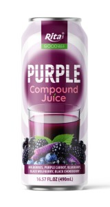Purple Compound Juice Mulberry Blueberry 490ml Can