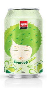 330ml Alu can Fresh soursop juice drink 330ml Alu can Fresh soursop juice drink