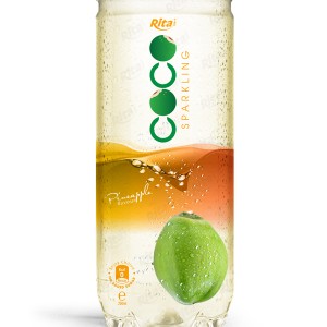 Sparking coconut water with pineapple flavor 250ml Pet can 