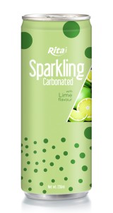Sparkling Carbonated With Lime Flavor 250ml Can 