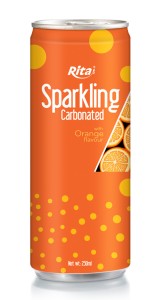 Supplier Sparkling Carbonated With Orange Flavor 250ml Can  