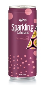 250ml Slim Can Sparkling Carbonated With Passion Fruit Flavor 
