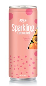 250ml Slim Can Sparkling Carbonated With Peach Flavor 250ml Slim Can Sparkling Carbonated With Peach Flavor