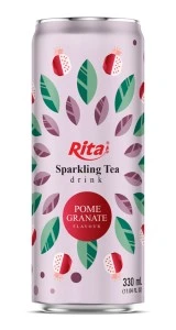330ml Sleek Can Sparkling Tea Drink Pomegranate Flavor