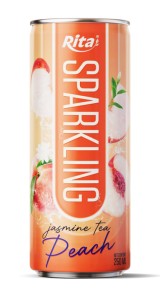 Sparkling drink fruit peach and  jasmine tea 250ml cans