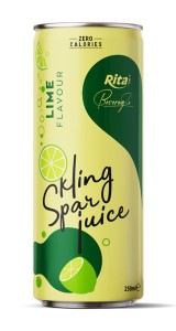 fresh natural sparkling lime juice own brand