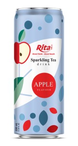 Best Selling Sparkling Tea Drink Apple Flavor 330ml Can 