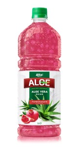 Aloe vera with fresh fruit pomegranate  