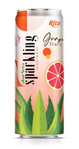 sparkling drink aloe vera juice grape fruit flvour