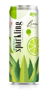 aloe vera juice sparkling lime flavor drink
