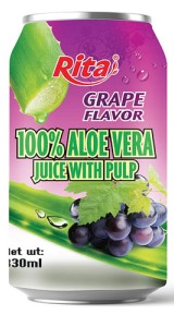 aloe vera juice with pulp flavor grape