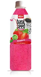 Low Sugar Basil Seed Drink Strawberry Flavor Low Sugar Basil Seed Drink Strawberry Flavor