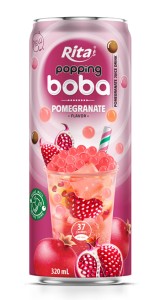Delicious 320ml Slim Can Popping Boba Pomegranate Juice Drink Delicious 320ml Slim Can Popping Boba Pomegranate Juice Drink