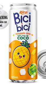 Bici Bici 325ml Pineapple drink with nata de Coco ( wide opening can)