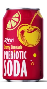 Cherry Limeade Prebiotic Soda 330ml short can