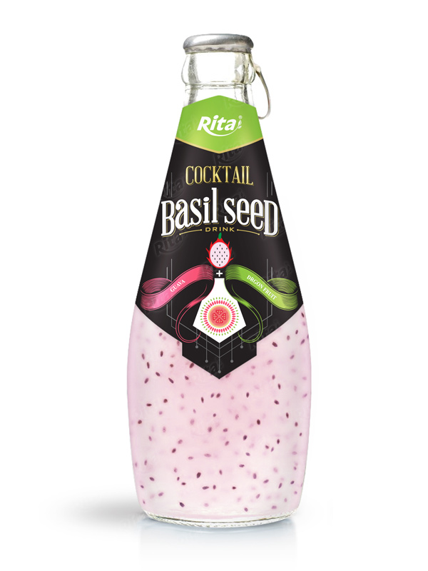cocktail flavor with basil seed 290ml 