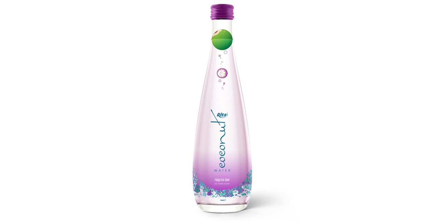 coconut waterwith mangosteen  glass bottle 300ml