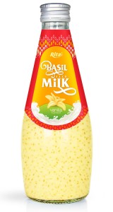 fruit juice brands vanilla with Basil seed Milk 290ml