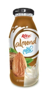 Glass Bottle  Almond Milk 250ml RITA brand