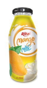 Glass Bottle Mango Milk 250ml RITA brand Glass Bottle Mango Milk 250ml RITA brand